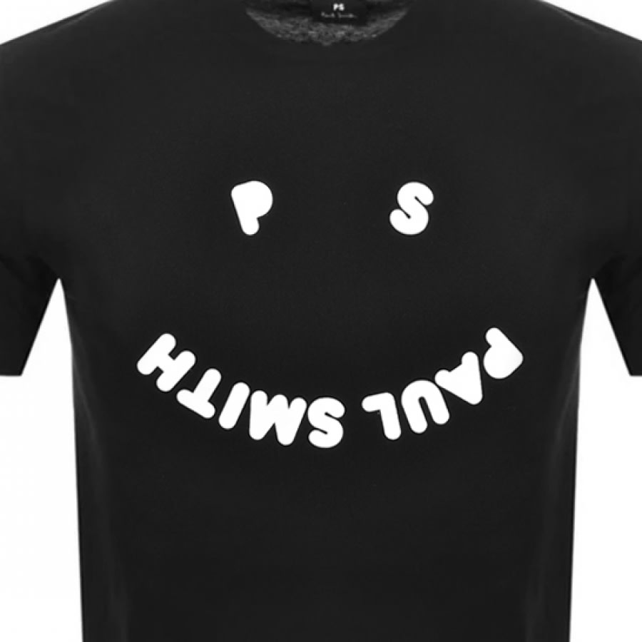 Alternative Image for ProductPS By Paul Smith Happy Smile Logo T Shirt Black3